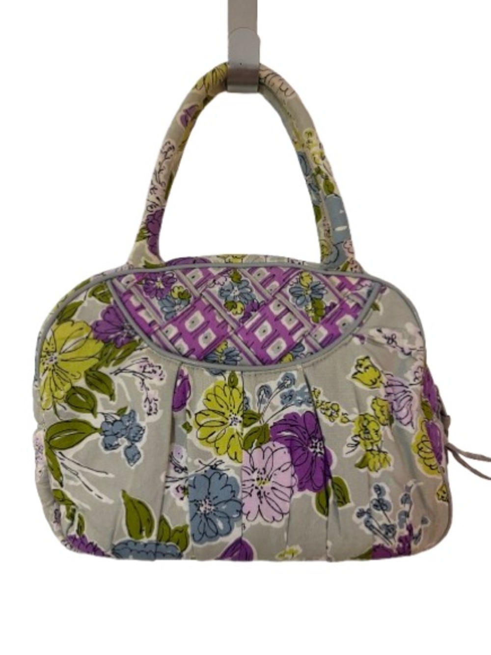 Vera Bradley”Watercolor” Bowler Satchel Bag -Retired Floral Pattern  EUC